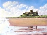 Bamburgh Sands by John Rowland, Painting, Pastel on Paper