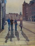 Edinburgh Shadows by John Rowland, Painting, Pastel