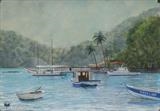 Ilha Grande Morning Light by John Rowland, Painting, Pastel on Paper