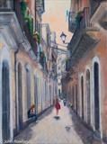 Siracusa Back Street by John Rowland, Painting, Pastel