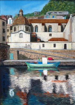 Bosa by John Rowland, Painting, Pastel on Paper