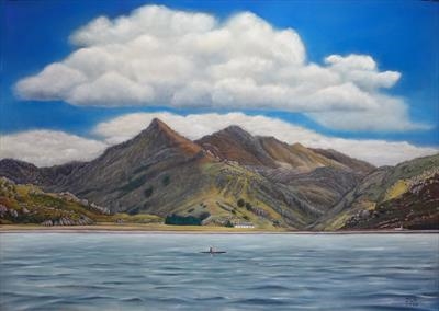 Clouds Over Loch Nevis by John Rowland, Painting, Pastel