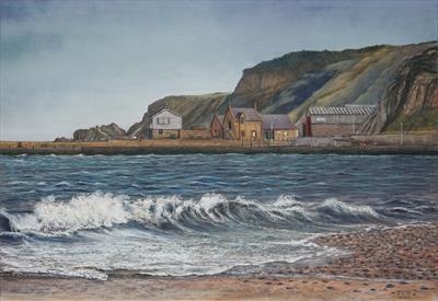 Cullen Harbour by John Rowland, Painting, Pastel