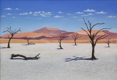 Dead Vlei by John Rowland, Painting, Pastel on Paper