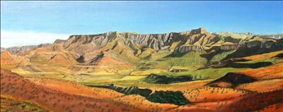 Drakensberg Ampitheatre by John Rowland, Painting, Oil on canvas