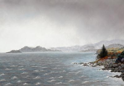 Dunskeig Bay by John Rowland, Painting, Pastel on Paper