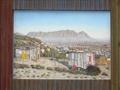 Khayelitsha by John Rowland, Painting, Pastel on Paper