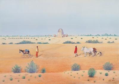 Once Upon a Time in Baluchistan by John Rowland, Painting, Pastel