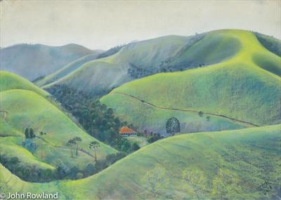 The Rolling Hills of Bocaina by John Rowland, Painting, Pastel on Paper