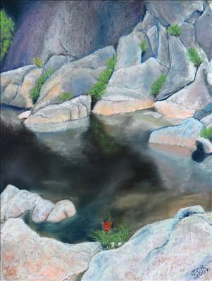 Tranquility by John Rowland, Painting, Pastel on Paper