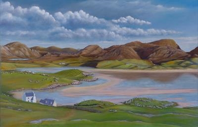 Uig Sands by John Rowland, Painting, Pastel