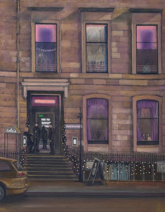 184 Bath Street by John Rowland, Painting, Pastel